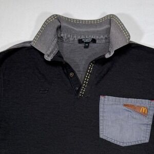 Timeless Elements for McDonalds Polo Shirt Mens Size‎ S-R Gray Black